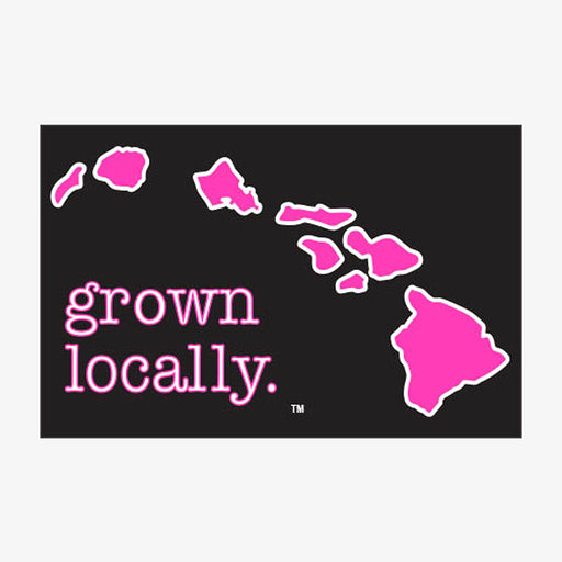Aksels Grown Locally Hawaiian Islands Sticker - Black