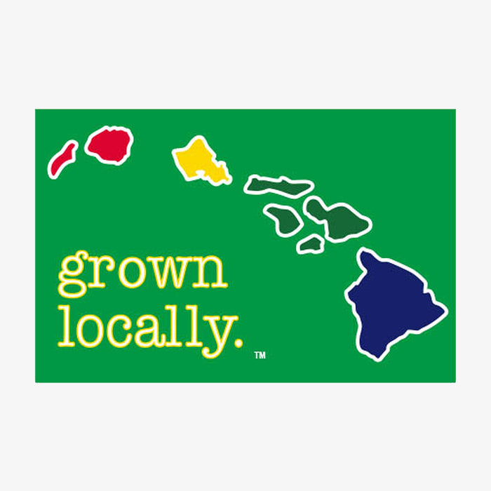 Aksels Grown Locally Hawaiian Islands Sticker - Green