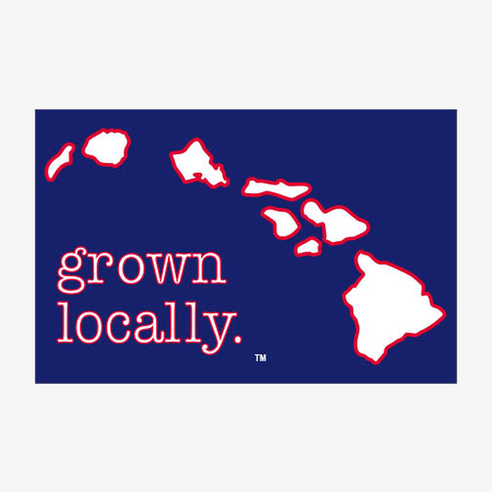 Aksels Grown Locally Hawaiian Islands Sticker - Navy