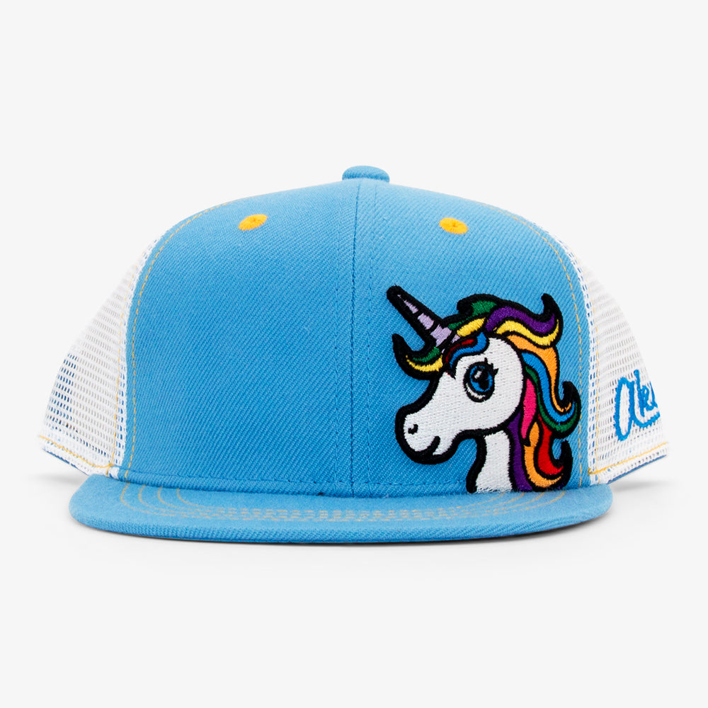 Kids Unicorn Flatbill Snapback Hat | Kids Ages 2-8 | Aksels.com