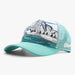 Aksels Abstract Winter Mountain Low Pro Trucker Hat - Teal