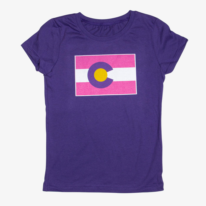 Aksels Girls Colorado Flag T-Shirt