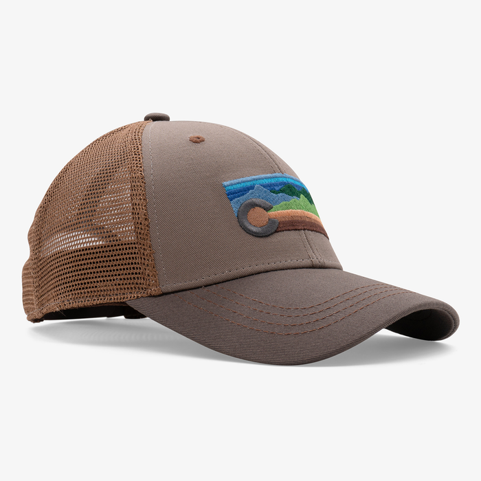 Low Pro Colorado Scape Trucker Hat (Brown/Grey)