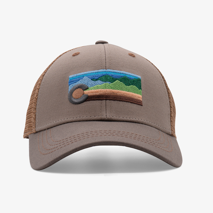 Low Pro Colorado Scape Trucker Hat (Brown/Grey)