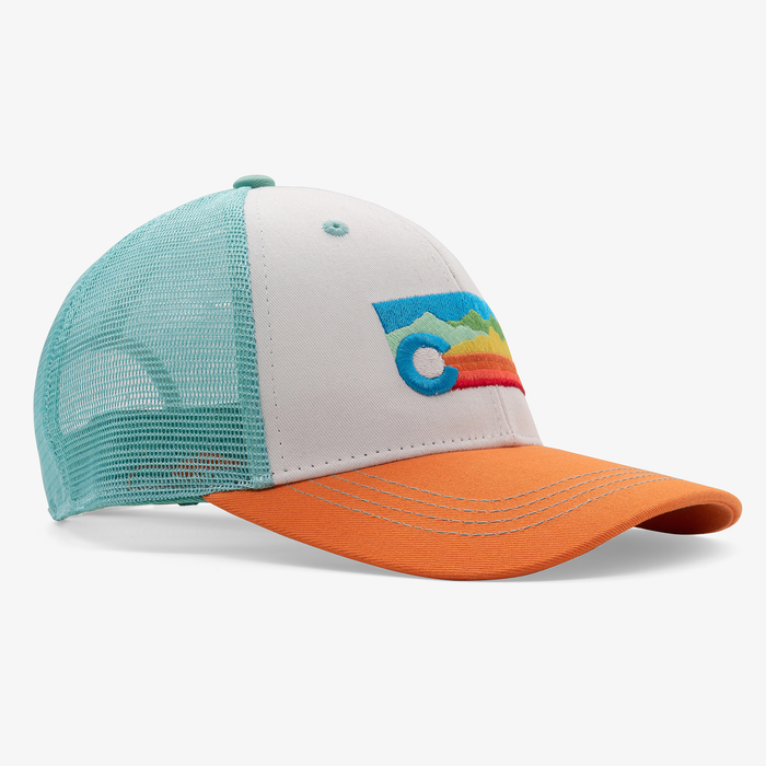 Low Pro Colorado Scape Trucker Hat (White/Orange)