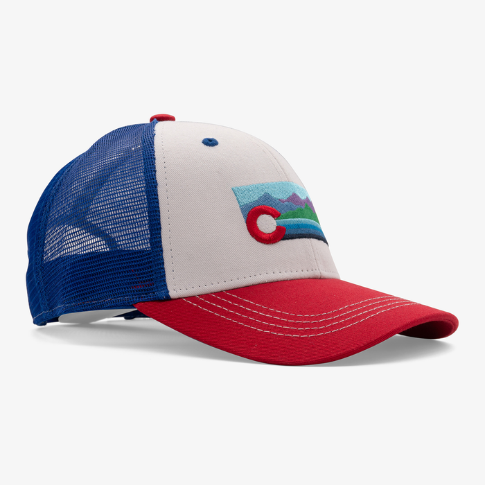 Low Pro Colorado Scape Trucker Hat (White/Red)