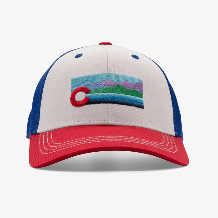 Low Pro Colorado Scape Trucker Hat (White/Red)
