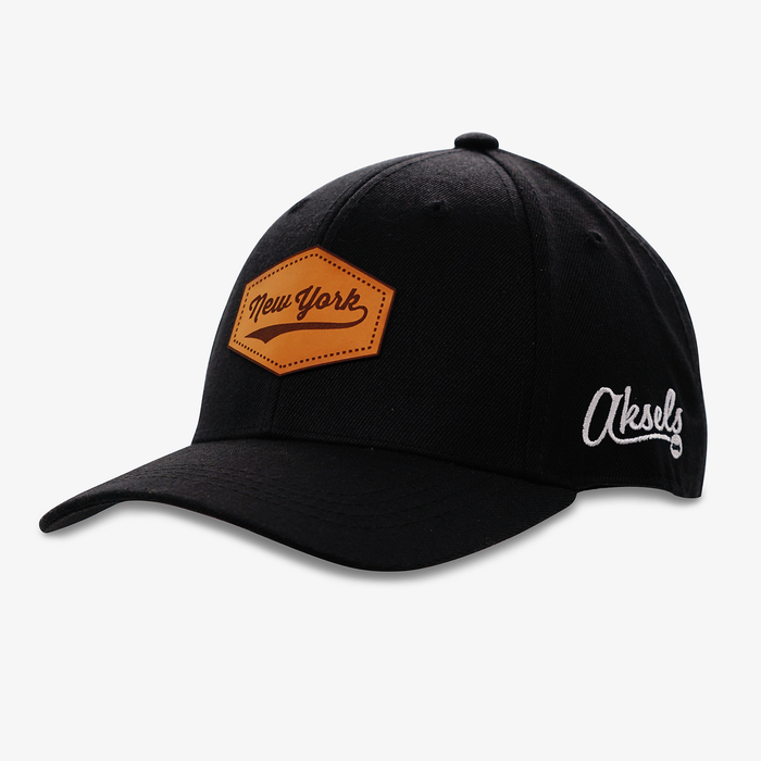 Aksels Laser Low Profile New York Cursive Fabric Snapback Hat