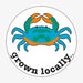 Aksels Grown Locally Maryland Crab Sticker - Neon