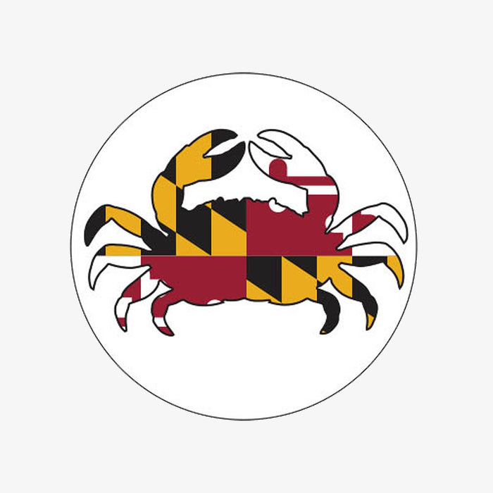 Aksels Maryland Crab Sticker - White