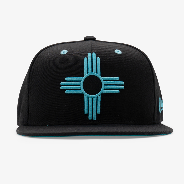 New Mexico Zia Fabric Flatbill Snapback Hat