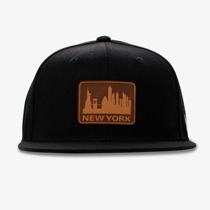 Aksels Laser New York Skyline Rectangle Snapback Hat
