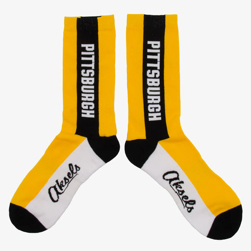Aksels Pittsburgh Black and Yellow Socks