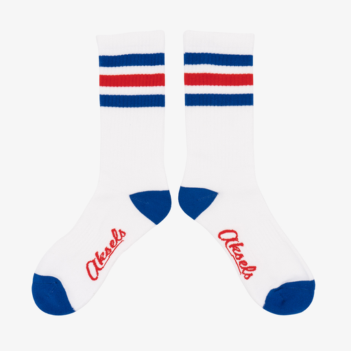 Retro Striped Socks (red, white & blue)