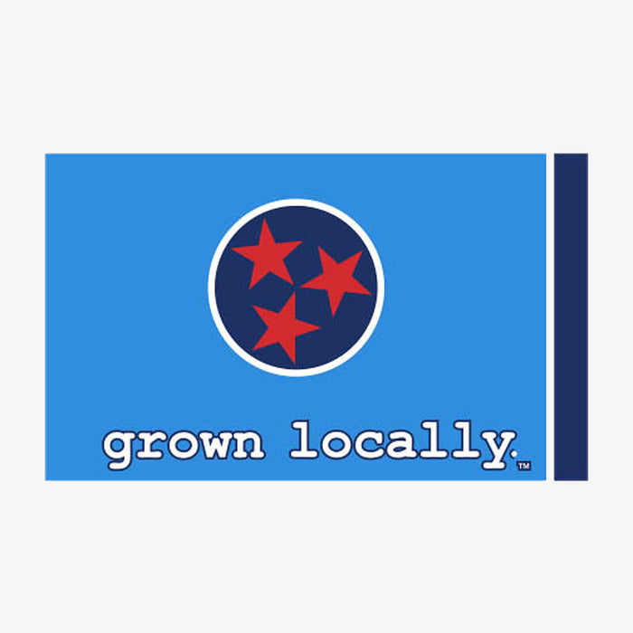 Aksels Grown Locally Tennessee Flag Sticker - Blue