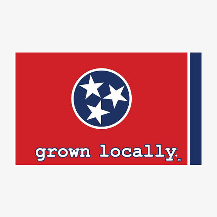 Aksels Grown Locally Tennessee Flag Sticker - Red