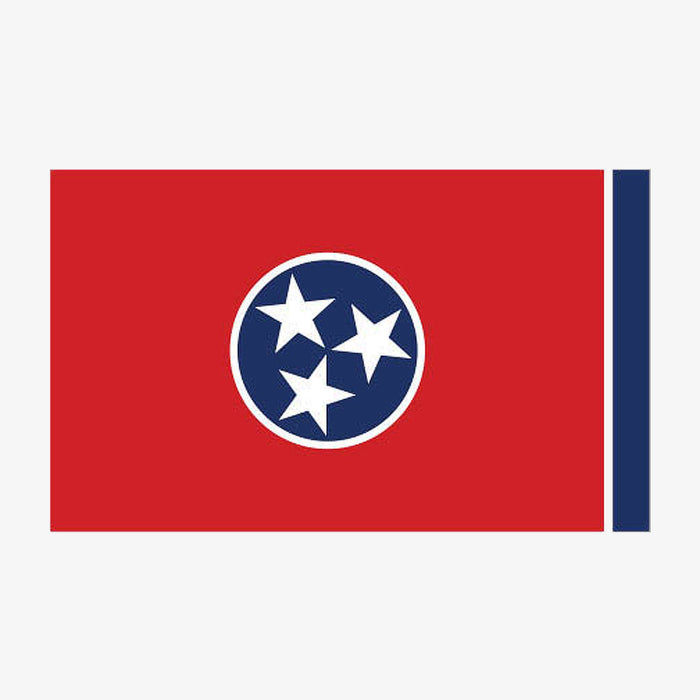 Aksels Tennessee Flag Sticker - Red