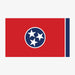 Aksels Tennessee Flag Sticker - Red