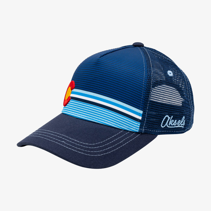 Striped Low Pro Colorado Trucker Hat — Aksels