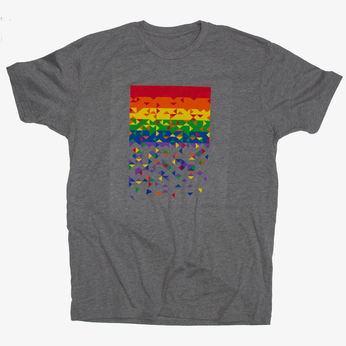 Pride Rainbow Scatter T-Shirt - Grey