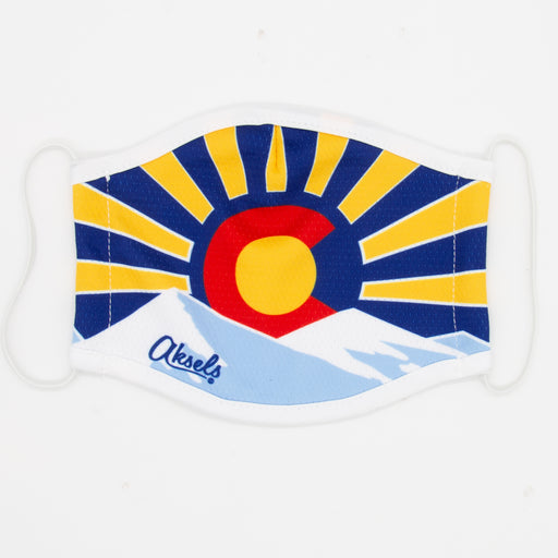 Aksels Colorado Flag C Sunset Face Mask