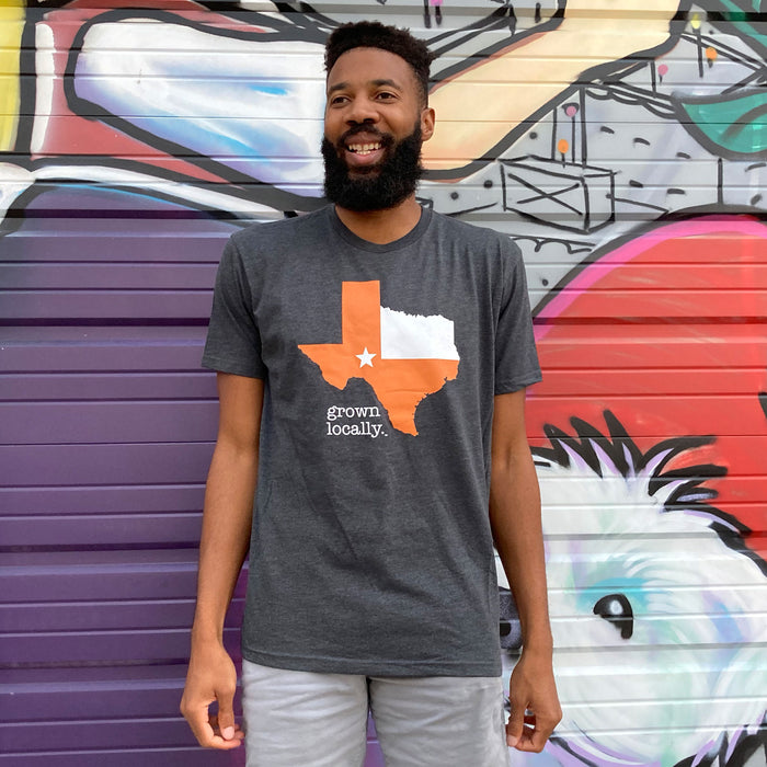 Aksels Grown Locally Texas T-Shirt - Charcoal/Orange
