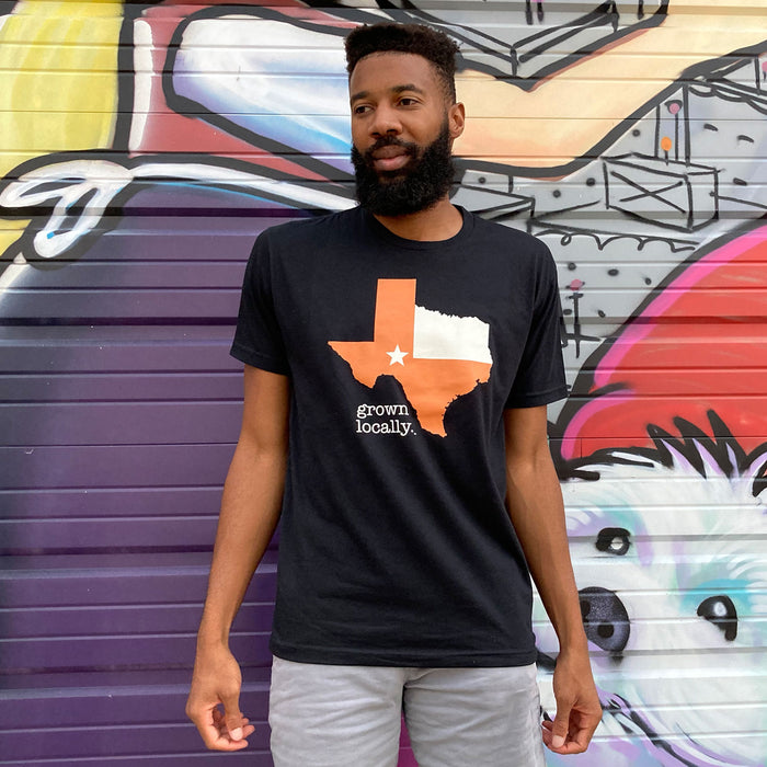 Aksels Grown Locally Texas T-Shirt - Black/Orange